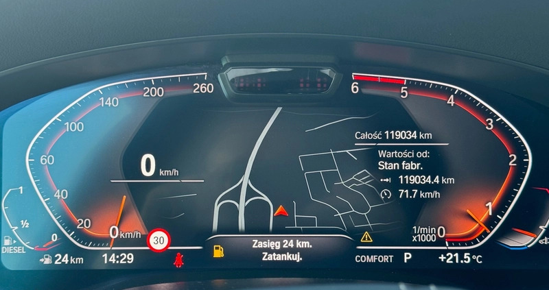 BMW Seria 5 cena 188999 przebieg: 119000, rok produkcji 2020 z Tarnobrzeg małe 781
